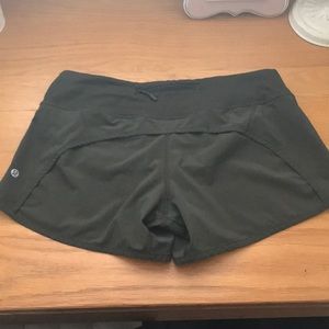 Army green lululemon shorts